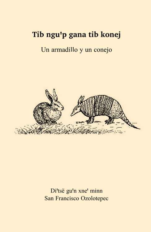 Un armadillo y un conejo